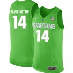 Men Michigan State Spartans NCAA #14 Brock Washington Green Authentic Nike Stitched College Basketball Jersey YQ32N61JV